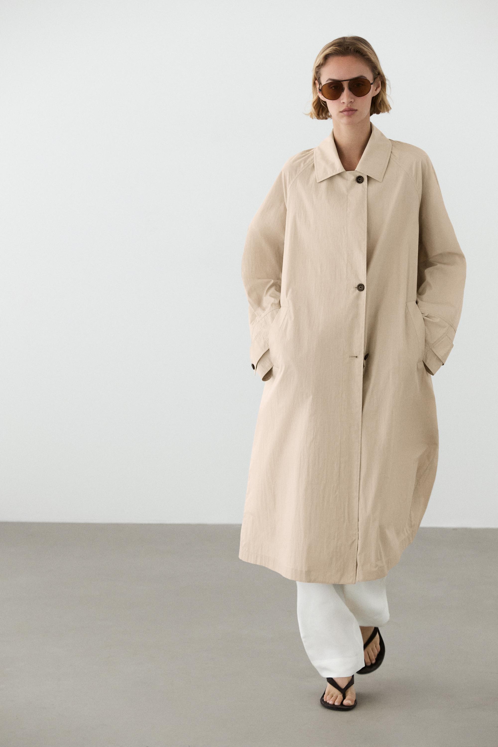 Long flowing trench coat
